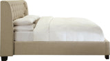 Levi Toast Linen Queen Tufted Storage Bed - Ornate Home