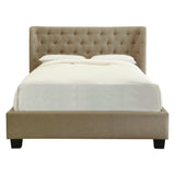 Levi Tufted Footboard Storage Bed in Toast Linen - Ornate Home