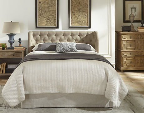 Levi Tufted Platform Bed in Toast Linen - Ornate Home