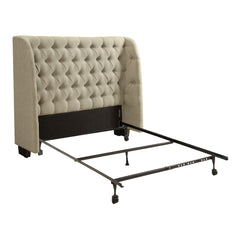 Levi Wingback Upholstered Headboard in Toast Linen - Ornate Home