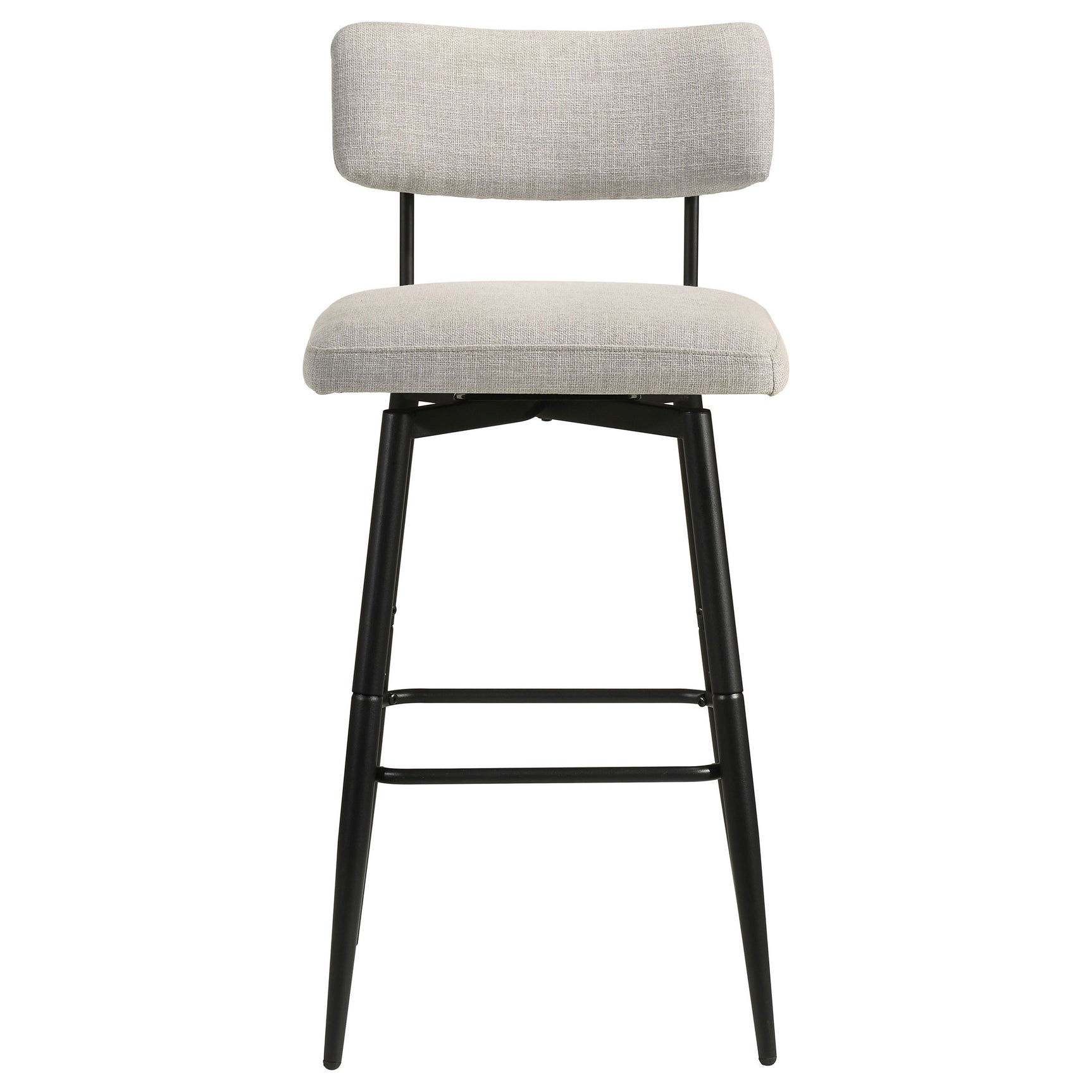 Levine Cream Fabric Upholstered Swivel Bar Chair (Set Of 2) - Ornate Home