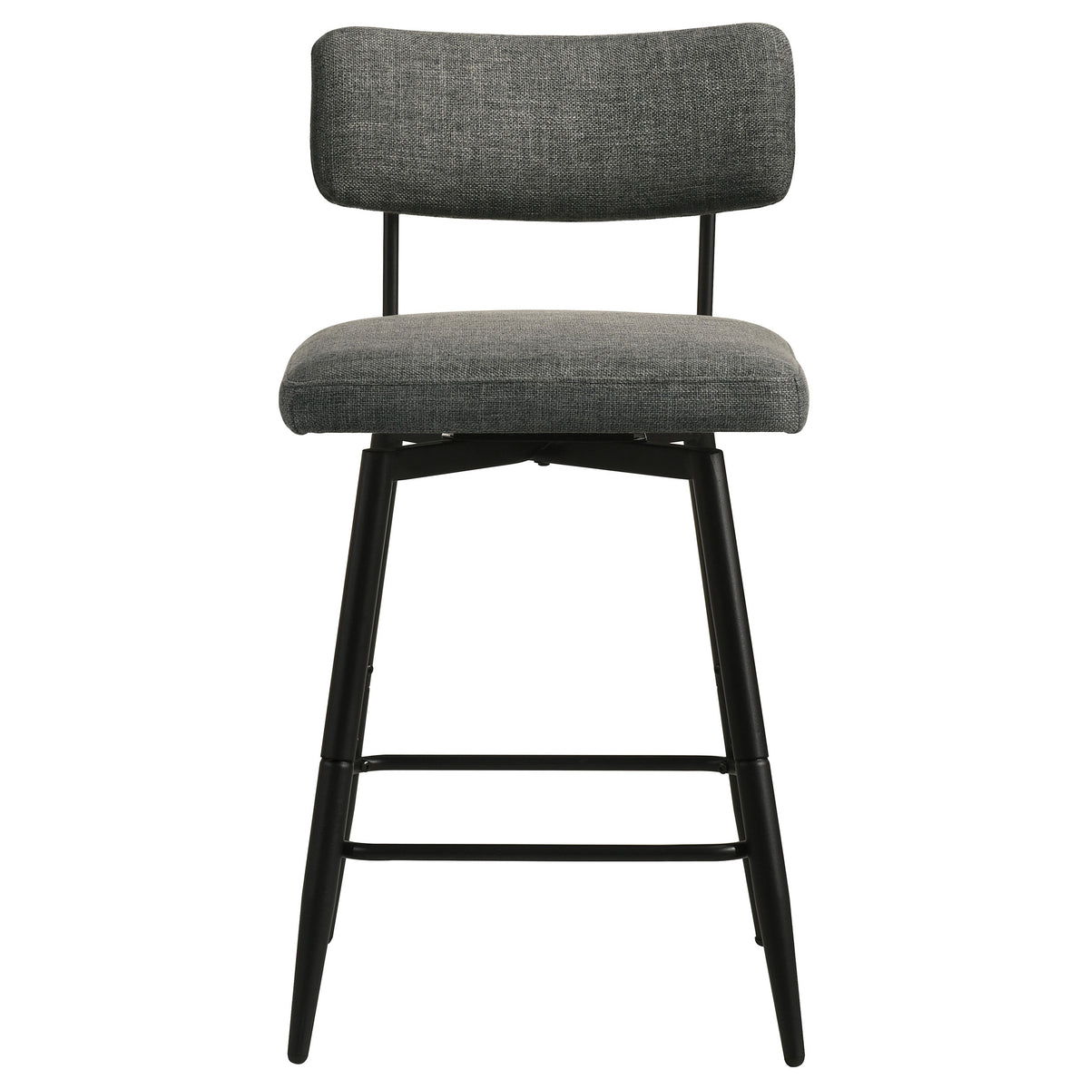 Levine Grey Fabric Upholstered Swivel Counter Chair (Set Of 2) - Ornate Home