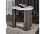 Levis Gray Triangle End Table - Ornate Home