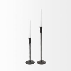 Levit Black Small Table Candle Holder - Ornate Home