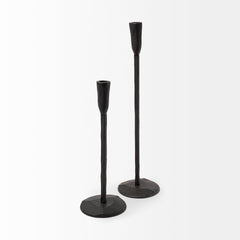 Levit Black Small Table Candle Holder - Ornate Home