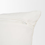 Levon Cream/Orange 13x21 Lumbar Plush Dashed Stripes Decorative Pillow Cover with Down Filler