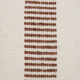 Levon Cream/Orange 22x22 Plush Dashed Stripes Decorative Pillow Cover - Ornate Home