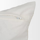 Levon Cream/Orange 22x22 Plush Dashed Stripes Decorative Pillow Cover - Ornate Home