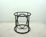 Levy Matte Black 48-inch Round Glass Top Dining Table - Ornate Home