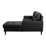 Lewes Black 2-Piece Sectional with Right Chaise - Ornate Home