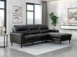 Lewes Black 2-Piece Sectional with Right Chaise - Ornate Home
