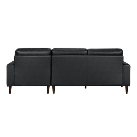Lewes Black 2-Piece Sectional with Right Chaise - Ornate Home