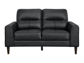 Lewes Black Loveseat - Ornate Home