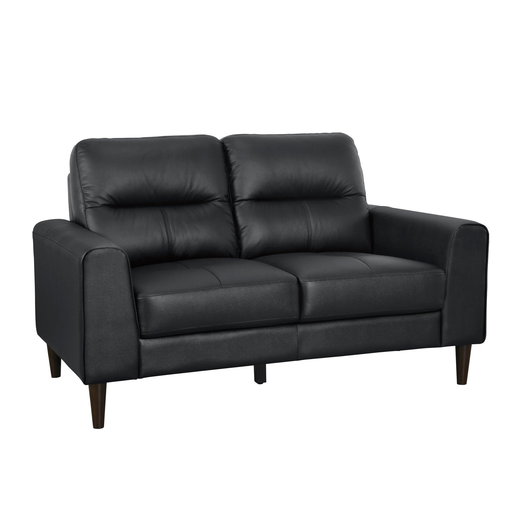 Lewes Black Loveseat - Ornate Home