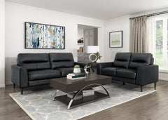Lewes Black Loveseat - Ornate Home