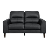 Lewes Black Loveseat - Ornate Home