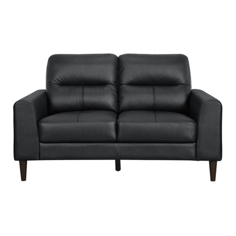 Lewes Black Loveseat - Ornate Home
