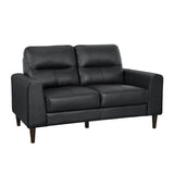 Lewes Black Loveseat - Ornate Home