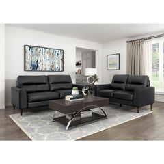Lewes Black Loveseat - Ornate Home