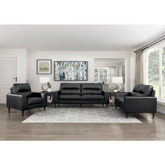 Lewes Black Loveseat - Ornate Home