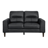 Lewes Black Sofa & Loveseat - Ornate Home