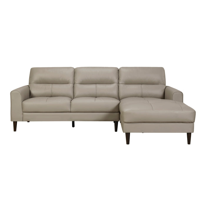 Lewes Latte 2-Piece Sectional with Right Chaise - Ornate Home