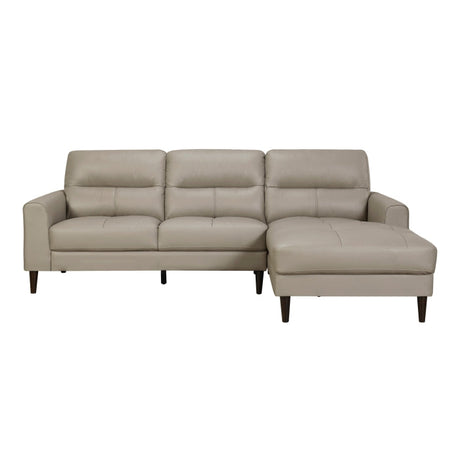 Lewes Latte 2-Piece Sectional with Right Chaise - Ornate Home
