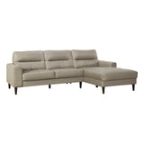 Lewes Latte 2-Piece Sectional with Right Chaise - Ornate Home