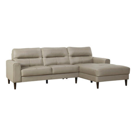 Lewes Latte 2-Piece Sectional with Right Chaise - Ornate Home