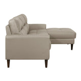 Lewes Latte 2-Piece Sectional with Right Chaise - Ornate Home