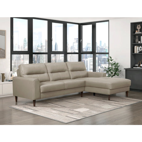 Lewes Latte 2-Piece Sectional with Right Chaise - Ornate Home