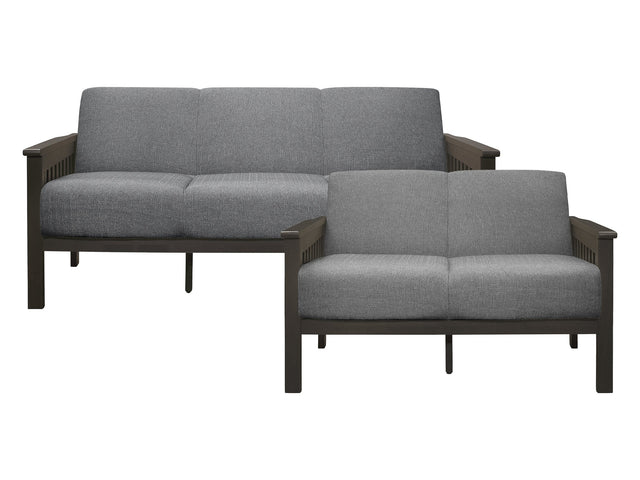 Lewiston Antique Gray / Gray Sofa & Loveseat - Ornate Home