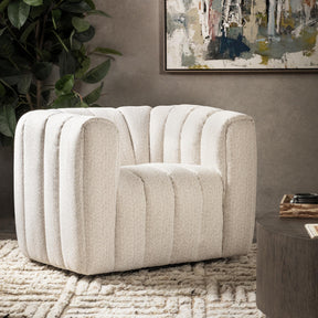 Lexa Cream Swivel Chair - Ornate Home