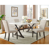 Lexi Beige Tufted Fabric Side Chair (Set of 2) - Ornate Home