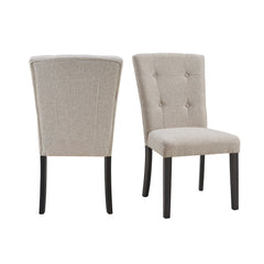 Lexi Beige Tufted Fabric Side Chair (Set of 2) - Ornate Home