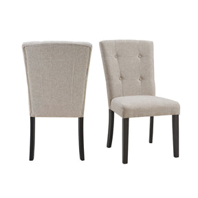 Lexi Beige Tufted Fabric Side Chair (Set of 2) - Ornate Home