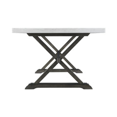 Lexi Espresso Base / White Marble Top Dining Table - Ornate Home