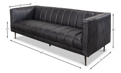 Lexington Grey Sofa Leather - Ornate Home