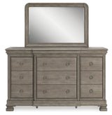 Lexorne California King Sleigh Bedroom Set with Dresser and Mirror - Ornate Home