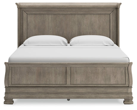 Lexorne Gray California King Sleigh Bed - Ornate Home