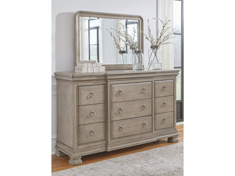 Lexorne Gray Dresser and Mirror - Ornate Home