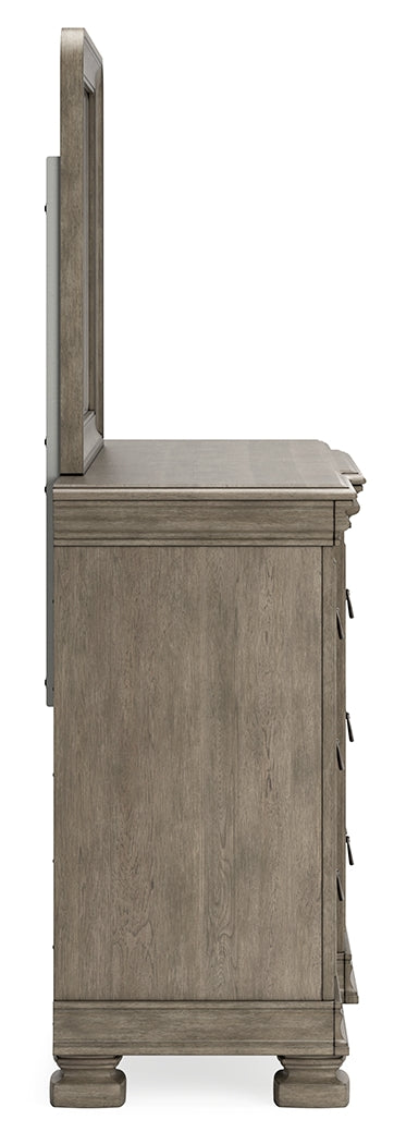 Lexorne Gray Dresser and Mirror - Ornate Home