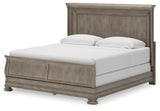 Lexorne Gray King Sleigh Bed - Ornate Home