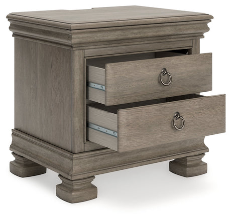 Lexorne Gray Nightstand - Ornate Home