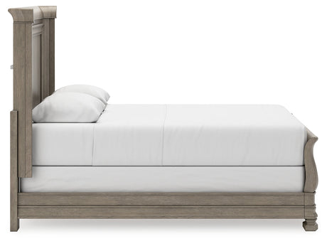 Lexorne Gray Queen Sleigh Bed - Ornate Home