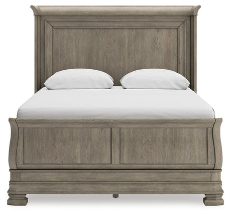 Lexorne Gray Queen Sleigh Bed - Ornate Home