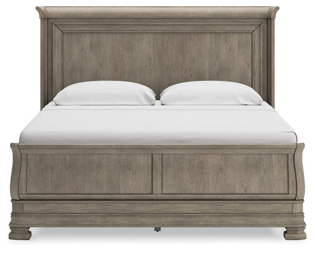 Lexorne King Sleigh Bedroom Set with Dresser and Mirror - Ornate Home
