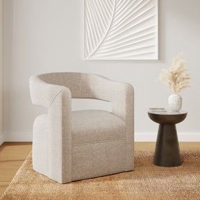 Lexy Natural Swivel Accent Chair - Ornate Home