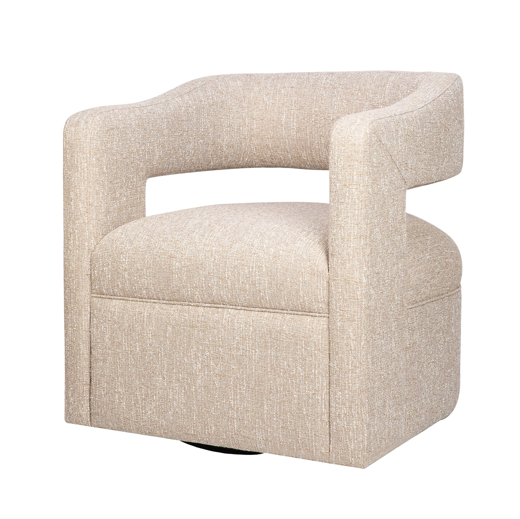 Lexy Natural Swivel Accent Chair - Ornate Home