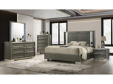 Leyland Dark Gray Queen 4 Piece Bedroom Set - Ornate Home